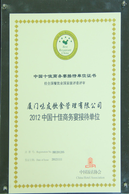 厦门味友餐饮管理-企业荣誉